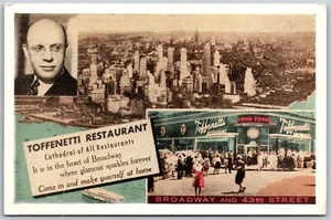 Vintage New York City NY Toffenetti Restaurant Manhattan Times Square Postkarte - Bild 1 von 2