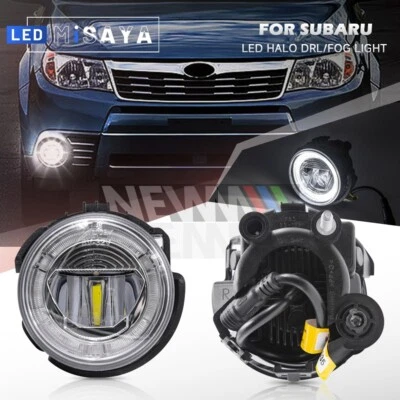 Anillo antiniebla LED delantero de conducción anillo halo DRL para Subaru WRX STI Forester 08-13 Foto 1 de 4
