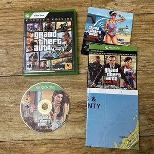 Grand Theft Auto V Premium Edition GTA 5 Xbox One CIB Map Tested - Picture 1 of 6