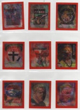 2000 AFL SELECT 3D MOTION TRIPLE FLICK FLIK SUBSET STICKER / CARDS - 16 CARD SET