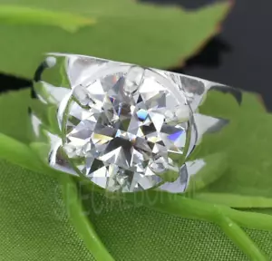 RARE 5.30 Ct Certified White Diamond Solitaire Men's Ring ! FREE Diamond studs! - Picture 1 of 12