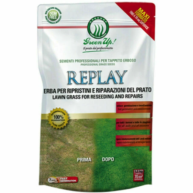 GreenUp Replay Semi Erba per Pipristini e Riparazioni del Parto - 1,2kg
