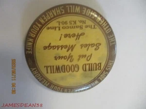 ORIGINAL SALESMAN SAMPLE POCKET KNIFE SHARPENING STONE SAMCO LINE ADVERTISING 1 - Picture 1 of 2