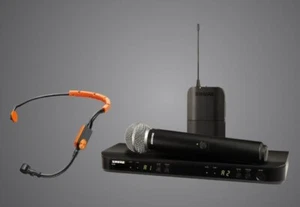 Funkmikrofon - Set Shure  (Headset + Handmikrofon, Sender, Empfänger) - neu - Bild 1 von 9