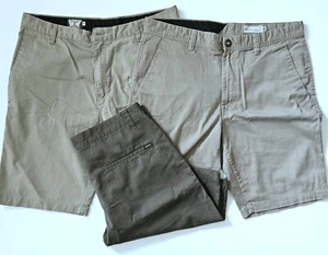 Volcom 36 Men's VMonty Stretch Flat Front Chino Shorts Lot TD1-409 - Picture 1 of 5