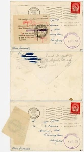 GB 1953 COPERTINA ETICHETTA UFFICIALE P.O WHITCHURCH TROVATO LUMACHE DANNEGGIATE BETTISFIELD S.O - Foto 1 di 4