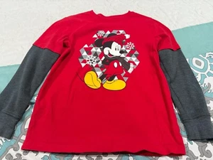 Disney Jumping Beans LS Shirt - Mickey Mouse - Holiday Theme - Size 8 - Picture 1 of 2