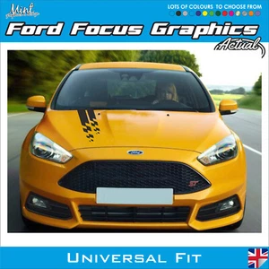 Ford Focus capó rayas calcomanías pegatinas ST vinilo gráficos 020 - Imagen 1 de 4