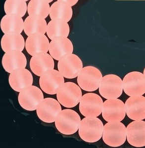 10mm Seafoam Blue 25 Frosted Sea Glass Round / Rocaille Beads Matte