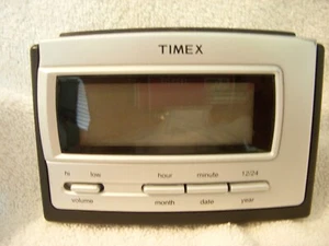 Timex Travel Alarm Clock - Hour-Min-Month-Date-Year Features - Picture 1 of 3