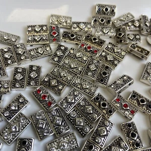 Swarovski Kristall Metall Perlen Mehrfarbige Verbinder-Schieberegler 10 Stck. - Bild 1 von 5
