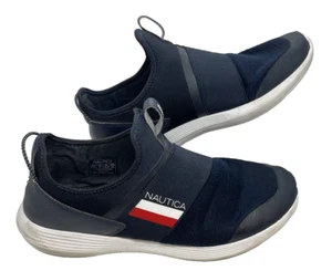 MENS NAUTICA NAVY BLUE SLIP-ON SNEAKERS SIZE US 13 - Picture 1 of 7