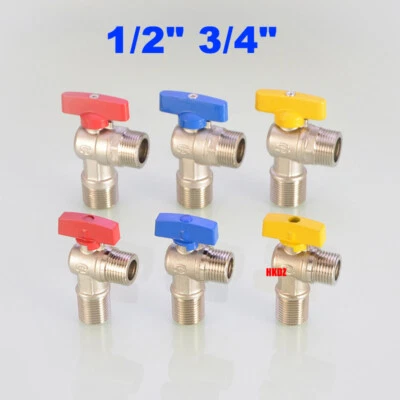1/2" 3/4" Messing Heizkörper Eckventil Winkel Luft Wasser Gas Heizkörperventile - Bild 1 von 4