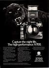 1984 VINTAGE 8X11 PRINT Ad MINOLTA X-700 CAMERA BLACK PANTHER CAPTURE NIGHT LIFE