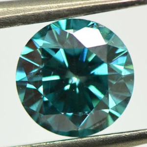 Round Shape Diamond Loose Fancy Blue Color 0.81 Carat VS1 Natural Enhanced Real - Picture 1 of 9