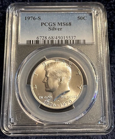 PCGS MS68 1776 / 1976-S Silver Kennedy Half Dollar Cover