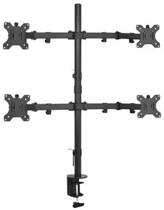Quad 13 to 30 inch LCD Monitor Desk Mount Fully Adjustable Stand with Tilt an... - Picture 1 of 7