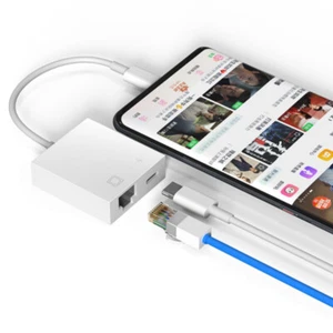 USB C a RJ45 Ethernet LAN concentrador de carga convertidor adaptador teléfono Android - Imagen 1 de 2