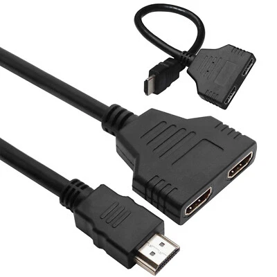 SDOPPIATORE HUB SPLITTER HDMI FULL HD 1080P CON 1 INGRESSO  2 USCITE HDMI - Image 1 of 4
