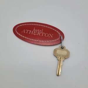 Leinwand gebraucht Film Requisite Single weiß weiblich 1992 Hotel Atheron Zimmerschlüssel rot - Bild 1 von 8