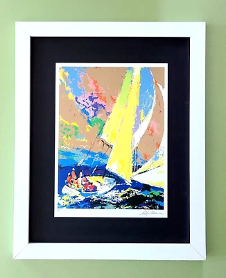 LeRoy Neiman "  SAILING " Signed Pop Art Mounted and Framed in New 11x14 - Изображение 1 из 3