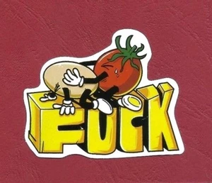 Sticker Aufkleber "Fuck" - Bohne & Tomate - Witzig - Crazy - Hochglanz-Optik - Bild 1 von 2