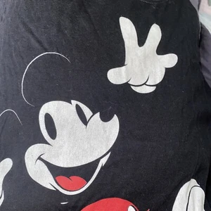 Disney Size 00 Mickey Mouse Womens 3/4 Sleeve Shirt Black Gray Solid - Picture 1 of 4