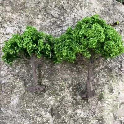 12-20cm HO/OO Scale Miniatures Model Spring Landscape Tree Green Belt Plants - Image 1 of 2