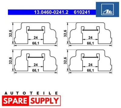 KIT ACCESSORI PASTIGLIE FRENO A DISCO PER DACIA RENAULT ATE 13.0460-0241.2 - Immagine 1 di 4