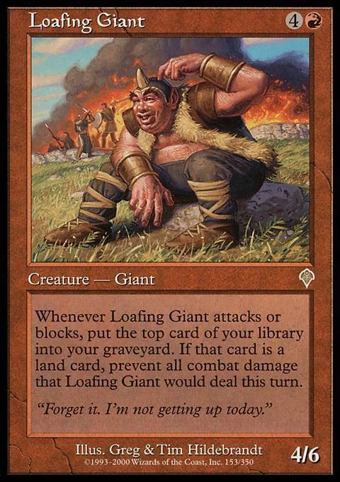 Loafing Giant ~ Lightly Played Invasion MTG Magic UltimateMTG Red Card - Image 1 of 1