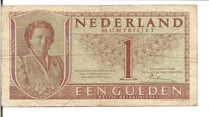 NETHERLANDS ,1 GULDEN, P#72, 1949 - Picture 1 of 2