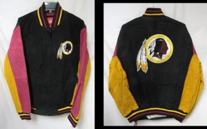 Washington Redskins Men's Size M L or XL Suede Leather Jacket B1 866 - Picture 1 of 4