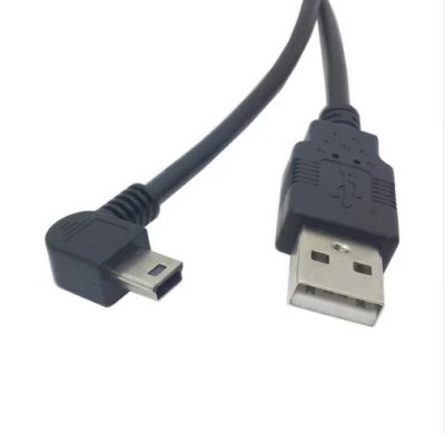Mini USB 90° Left-Angle Male to USB 2.0 Male Data & Charge Cable 50cm  - Image 1 of 3