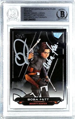 2017 Star Wars DANIEL LOGAN "Boba Fett" Signed Card #ACW7 BAS Witness Slabbed - Image 1 of 3
