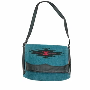 Southwestern Schultertasche Wolle & Leder mit Magnetdruckknopfverschluss - Bild 1 von 7