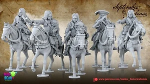 BattleCat Miniatures WSS French High Command War of Spanish Succession 28mm 35mm - Picture 1 of 6