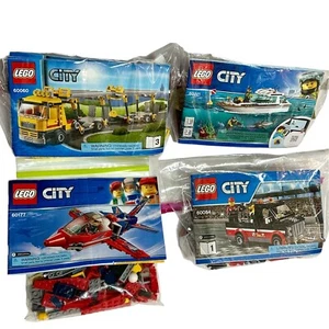 Lego City 4 Fahrzeuge: 60060 Renntransporter 60084 Auto 60221 Yacht 60177 Jet - Bild 1 von 21