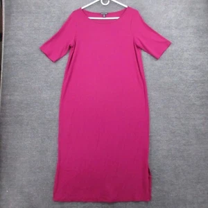 Eileen Fisher Hemdblusenkleid Damen Small Rosa Lange Seitenschlitze Kurzarm - Bild 1 von 10