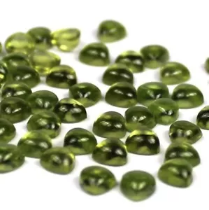 Calibrated Natural Peridot Trillion Cabochon 5x5mm to 6x6mm Loose Gemstone - Picture 1 of 2