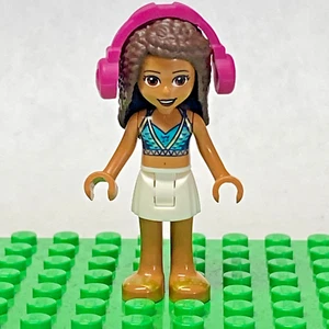 LEGO® Friends Minifig Andrea White Skirt Dark Blue/Dark Azure Halter frnd383 - Picture 1 of 4