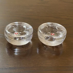 Paar Iittala Finnland MAARU Tafelkerzenhalter ~ konzentrische Rippen Rippen - Bild 1 von 12