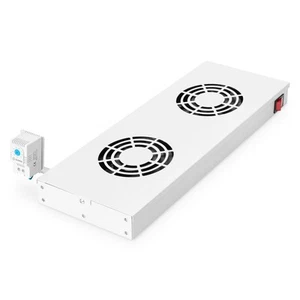 DIGITUS Professional Lüftereinheit für 483mm 19" 2 Lüfter Schalter Grau - Bild 1 von 5
