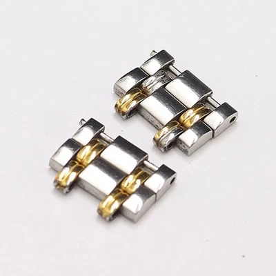 GUCCI Genuine 4 Link Ladies Watch Belt Band Bracelet Parts Silver Gold 12mm - Image 1 of 3