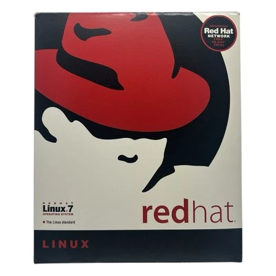 Red Hat Linux 7 Operating System (CD-ROM, 2000) Big Box CIB Complete Software - Image 1 of 4