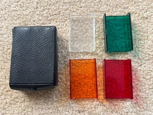 Vintage Camera Lens Set Of 4 Color Filter Set with Protective Case - Picture 1 of 4