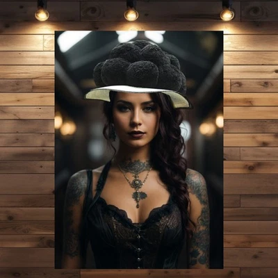 Leinwandbild „Schwarzwald Schönheit Sonja“ – Schwarzer Bollenhut & Sinnlichkeit - Bild 1 von 4