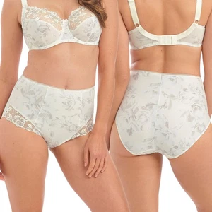 Fantasie Caroline High Waist Briefs Cream Grey High Rise Lingerie - Picture 1 of 7