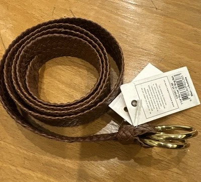 RM Williams Kangaroo Plait Leather Belt R.M. Braided O Ring Brown 42 Rare Men’s - image 1 of 4