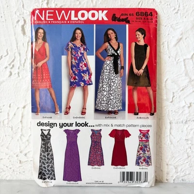 Simplicity New Look Pattern 6864 Misses Dresses Short/Long Sizes 8-18 Uncut - Image 1 of 2