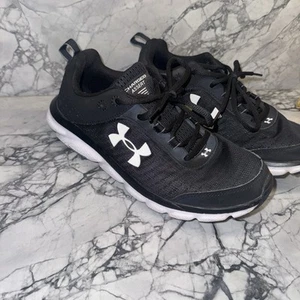 Under Armour Men’s 7.5 Charged Assert Black Sneakers Athletic Shoes - Picture 1 of 5